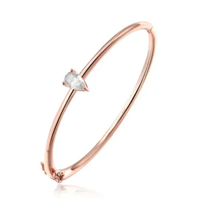 Image de Bracelet Moissanite Poire en Argent 925 - Élégant & Brillant