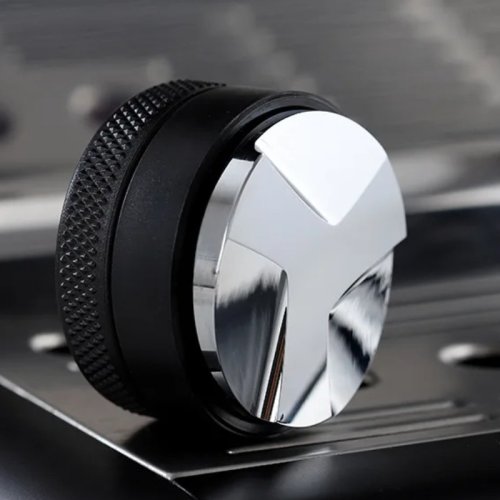 Image of Natural Aluminum Coffee Tamper with 3 Angled Slopes – Adjustable Palm Tamper & Espresso Distributor for 51mm, 53mm, and 58mm Portafilters