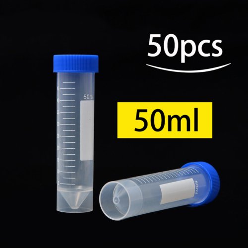 Imagen de Tubos de Centrífuga de Criotubo de 50 ml con Tapa de Rosca y Escala Graduada - Paquete de 50 Unidades