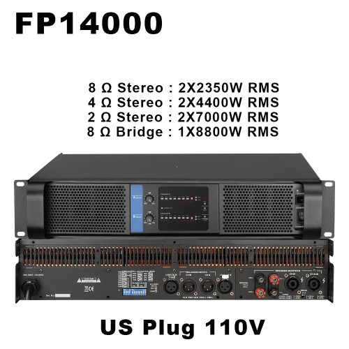 Afbeelding van Originele FP10000Q 4x1350W Professionele Digitale Eindversterker - 4-Kanaals Hoog Vermogen 10000 Watt, FP14000 2x2350W Audio DJ Subwoofer Versterker, TD-Klasse Line Array Luidsprekerversterker