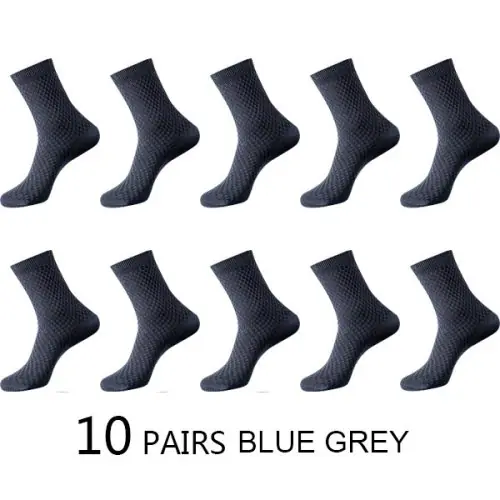 Image de Chaussettes Bambou Homme - Lot de 10 Paires Respirantes & Confortables