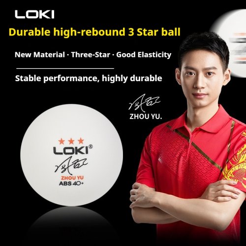 Immagine di Palline da Ping Pong Cucite a 3 Stelle 40 mm in Materiale Plastico ABS - Palline Professionali per Allenamento in Club, Durature e di Alta Qualità