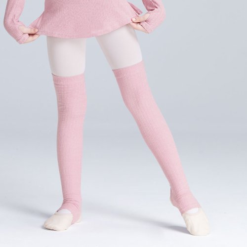 Image of Girls Ballet Leg Warmers Kids Exercising Ballet Protector Socks Children Yoga Socks Gym Fitness Pilates Dance Ballet Accessory