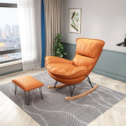Afbeelding van Thuis Lui Woonkamer Sofa Nordic Stijl Leisure Lui Schommelstoel Fauteuil Licht Luxe Woonkamer Balkon Enkele Fauteuil