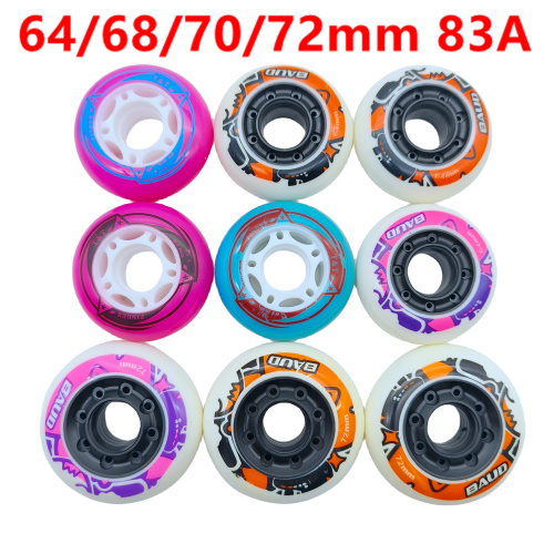 Imagen de Ruedas de Patín en Línea para Niños - 64mm a 72mm, 83A, Lote de 8