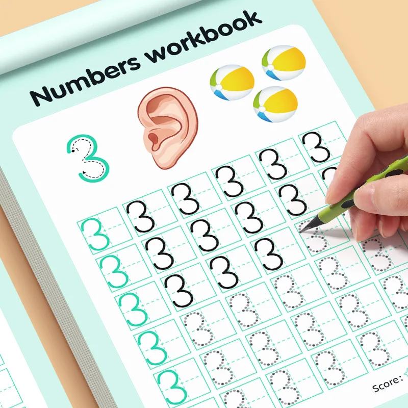 Bild von Schreibübungsheft für Anfänger: Kalligraphie-Training mit Punktmatrix, rotem Leitstrich und Stiftkontrolle – Perfekt für Kinder und Erwachsene