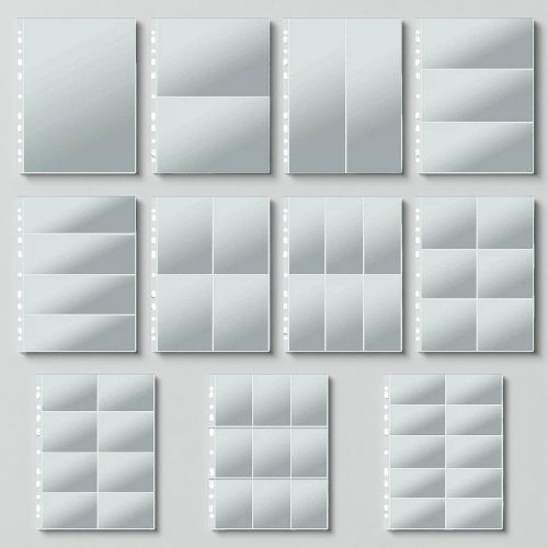 Imagen de Páginas Transparentes A4 para Álbum de Fotos con 11 Agujeros - Fundas Protectoras para Tarjetas Fotográficas y Documentos, Paquete de 10, 30 o 50 Hojas