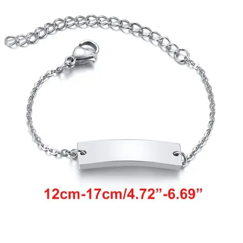 Image de Bracelet Personnalisé Bébé - Anti-Allergie en Acier Inoxydable