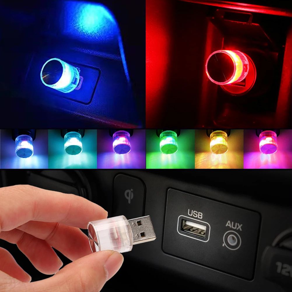 Imagen de Luz LED Portátil con Conector USB para Coche – Iluminación Ambiente Decorativa y de Emergencia para Interior del Vehículo