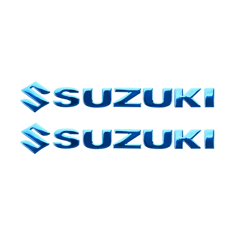 Image of 3D sticker For Suzuki Stickers Logo Motorcycle Tank Helmet Emblem Decals Set