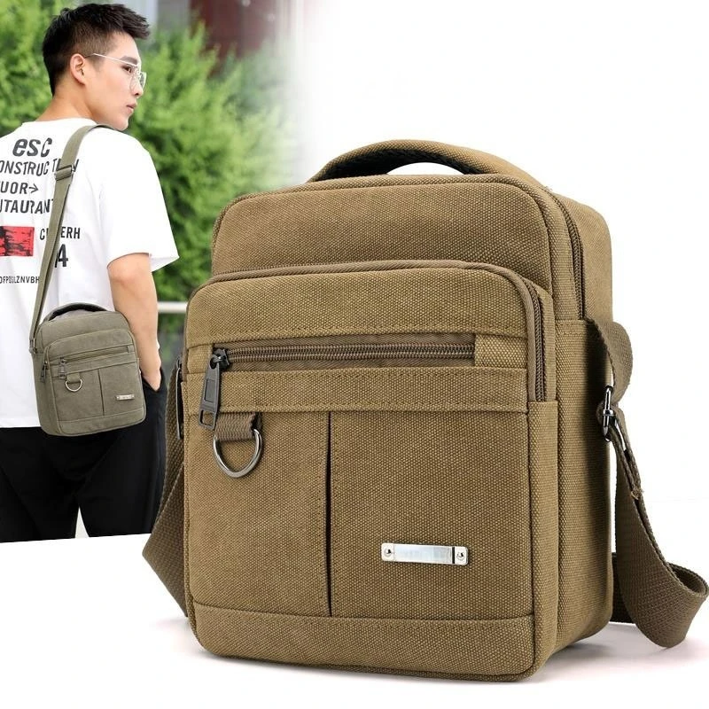 Bild von Leinwand Umhängetasche männer Neue Koreanische Stil Leinwand Umhängetasche Outdoor Freizeit Reise Tragbare Schulter Tasche Geldbörse Handtasche