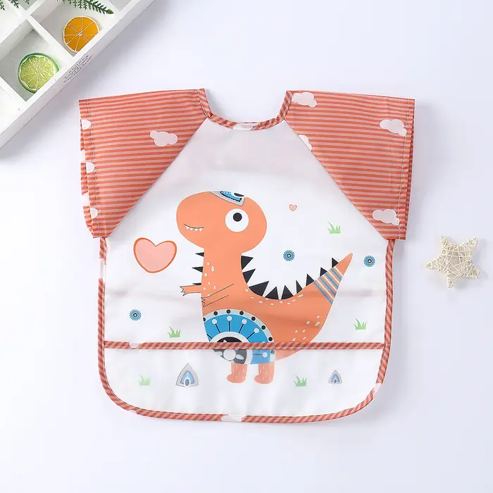 Image de Tablier Bébé Imperméable - Smock Anti-Taches pour Enfants 0-3 Ans