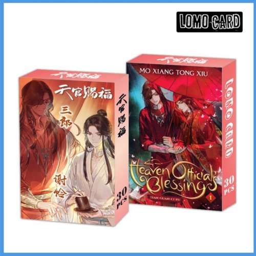 Zdjęcie 30 sztuk / zestaw Anime Heaven Official's Blessing Lomo Card Tian Guan Ci Fu Xie Lian, Hua Cheng Mini pocztówka HD Photocard Fans Gift