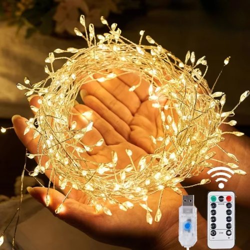Zdjęcie 3/6M USB Power LED petarda łańcuchy świetlne pilot girlanda bajkowe światła na wesele ogród świąteczne dekoracje