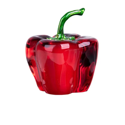 Bild von Grüne Pfeffer-Ornamente, farbige Glasur, Dekoration, Glas, Heimdekoration, Glaskristall, Quarz, Geschenk, Souvenir, Chili-Figur, Sammlerstück
