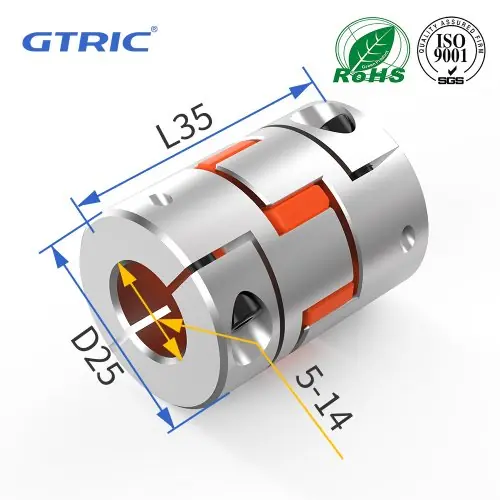 Image de Coupleur Flexible D25L35 - Connecteur de Moteur en Aluminium