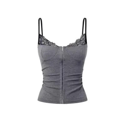 Image de Camisole Dentelle Patchwork Y2K - Look Sexy & Streetwear