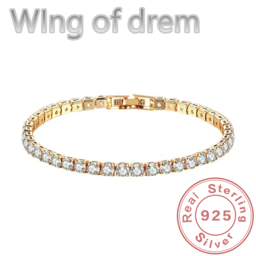 Imagen de Pulsera de Tenis en Plata de Ley 925 con Circonia Cúbica Brillante y Acabado en Oro Rosa – Joya Elegante para Bodas y Regalos Especiales