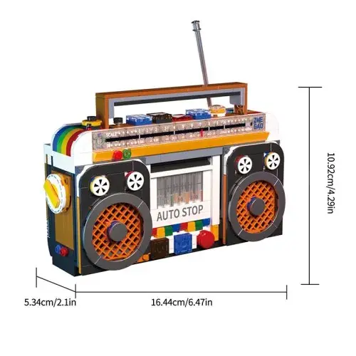 Image de Blocs de construction rétro - Mini électroménagers colorés à assembler