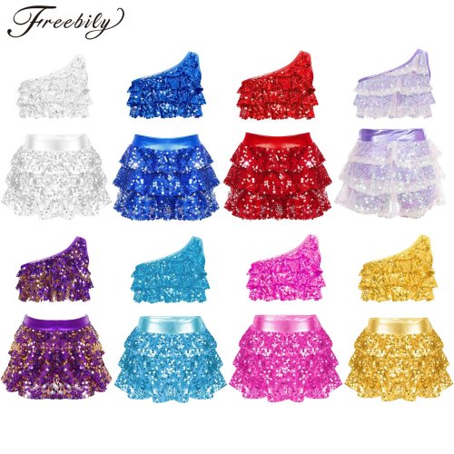 Immagine di Costume da Ballo Jazz per Bambina con Paillettes