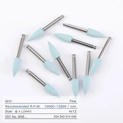 Image de Fraises de Polissage Dentaires en Silicone - 10 Pièces