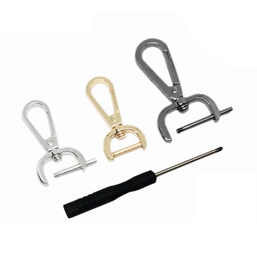 Zdjęcie Ręcznie wykonane metalowe klamry z odpinanymi karabińczykami – elegancki uchwyt na ramię do skórzanych toreb i pasów