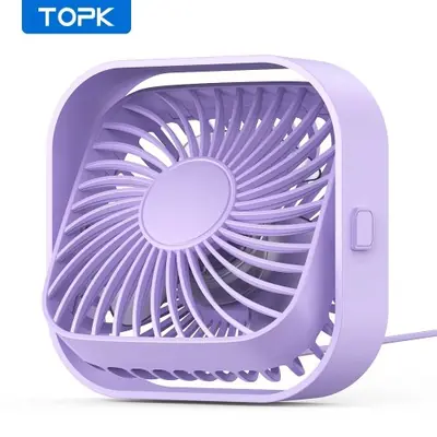 Image de Mini Ventilateur Portable USB - 3 Vitesses & Rotation 360°