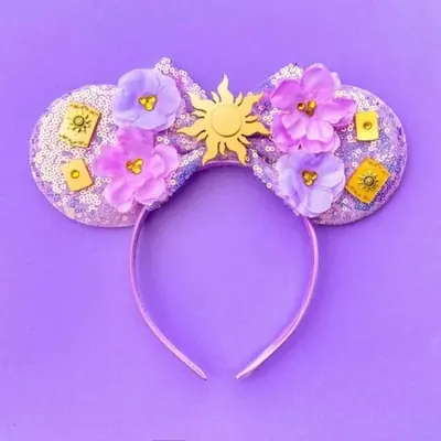 Image de Bandeau Princesses avec Oreilles Magiques - Accessoire de Cheveux Pailleté pour Filles