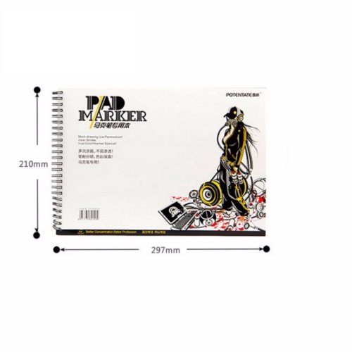 Immagine di POTENTATE A5/A4 Blocco segnalibro a spirale 120 g/m2 32 fogli Schizzo Disegno Blocco note Libri di p...
