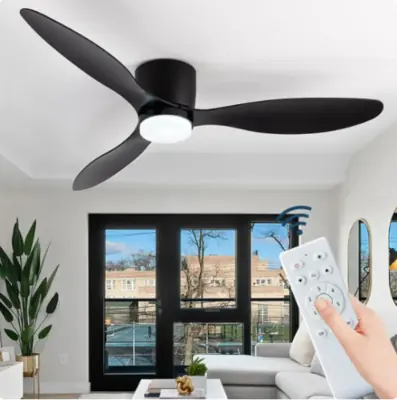 Ventilateur de Plafond avec Lumière LED - Silencieux & Réversible