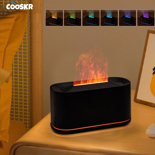 Image of Natural Aroma Essential Oil Diffuser with USB Desktop Humidifier and Soothing Night Light for Home & Office