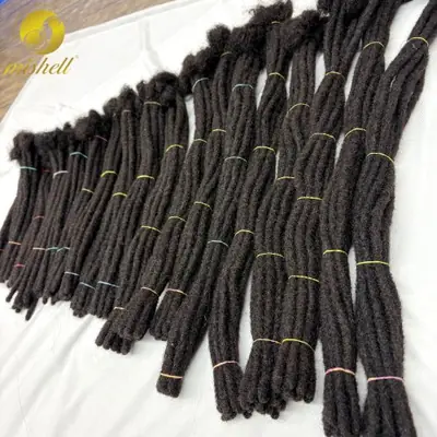 Image de Extensions de locs en cheveux humains 6-20 pouces, 50 brins, faites main