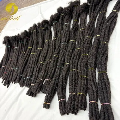 Image de Extensions de locs en cheveux humains 6-20 pouces, 50 brins, faites main