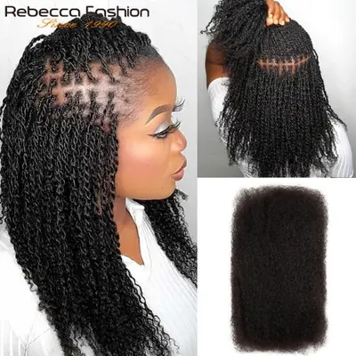 Image de Cheveux afro crépus Remy naturels pour tresses boho