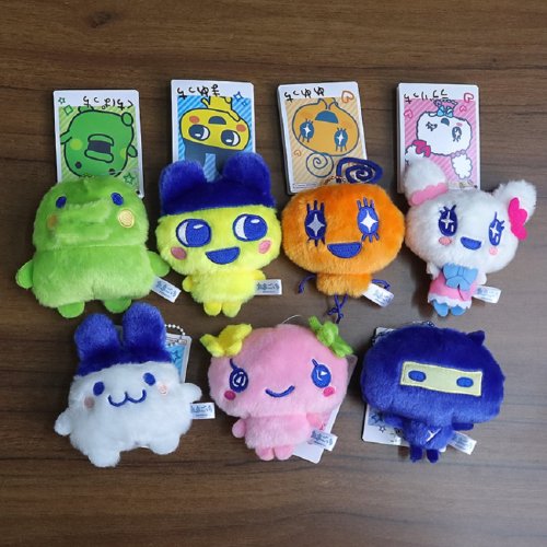 Image of Adorable Tamagotchi Anime Mametchi Plush Doll Keychain – Kawaii Mimitchi Bag Pendant with Heart Design, Soft Stuffed Cartoon Toy for Kids and Girly Gift Lovers