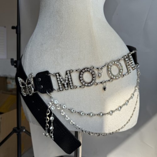 Afbeelding van Stijlvolle Y2K Vlinderriem met Strass