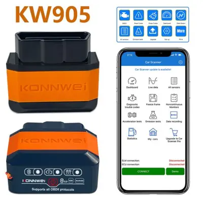 Image de Konnwei KW905 OBD2 Bluetooth 5.0 - Diagnostic Auto Intelligent