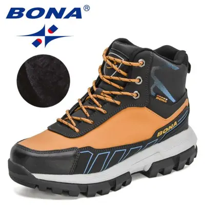 Image de Bottines de Neige Homme Cuir - Chaudes & Confortables