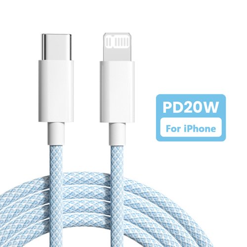 Immagine di Cavo USB-C PD da 20W per iPhone 14, 13, 12, 11, Pro Max, XS, 8 Plus e iPad – Ricarica Rapida e Trasferimento Dati ad Alta Velocità