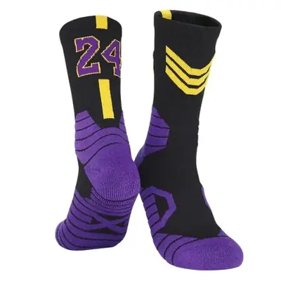 Image de Chaussettes de Basket Pro - Mi-Mollet Antidérapantes