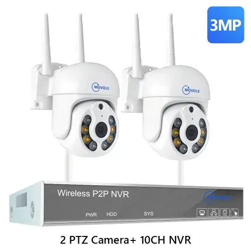 10CH 3MP avec 2 PTZ
