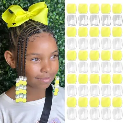 Image de Perles de Cheveux Dreadlocks Colorées - 50 Pièces