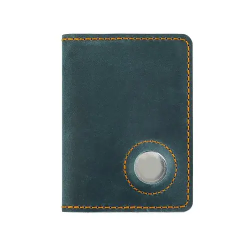 Image de Porte-Passeport Vintage en Cuir avec AirTag - Protection RFID