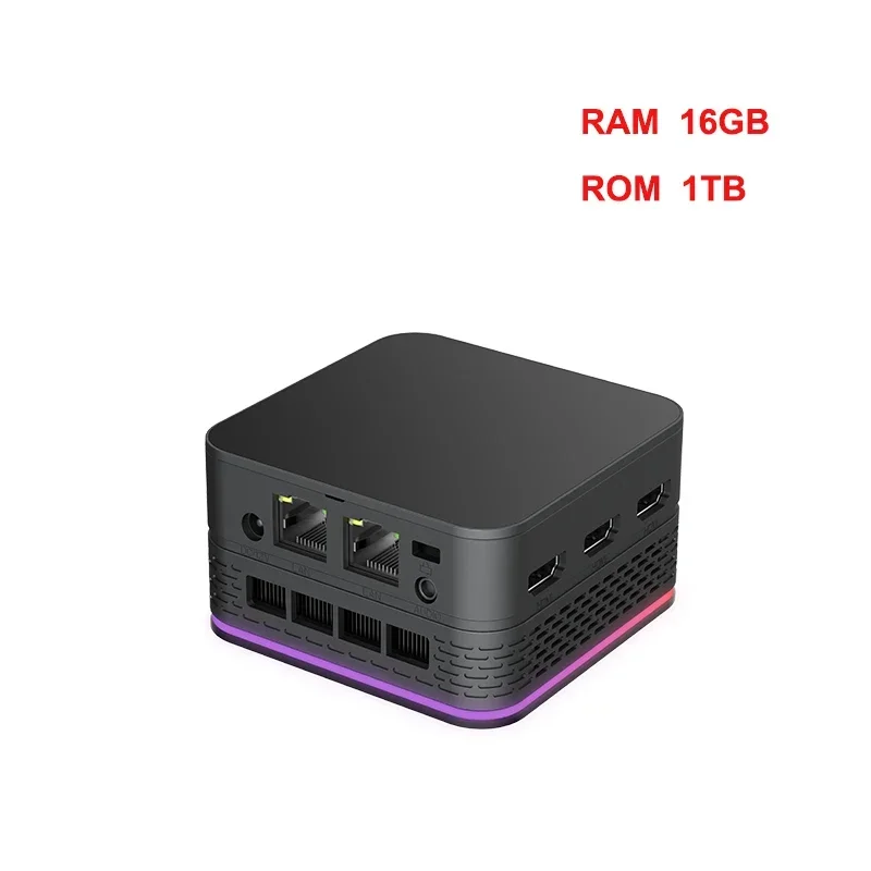 Imagen de Mini PC pequeña T9 Plus Quad Core Windows 11, CPU Intel N95, 16GB LPDDR, 256/512GB/1TB SSD, LAN Dual de 1000M, tres HD NUC