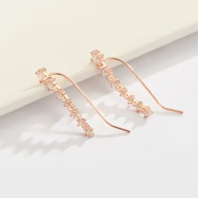 Image de Boucles d'oreilles en argent sterling 925 avec zircon brillant