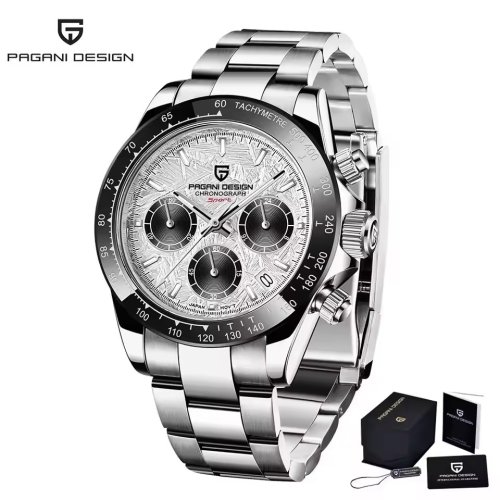 Bild von 40mm Neue V2 PAGANI DESIGN männer Quarz Uhren Sapphire Retro Chronograph Edelstahl Wasserdichte Uhr Männer Relogio Masculino