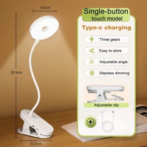 Image de Lampe de Bureau LED Portable avec Clip