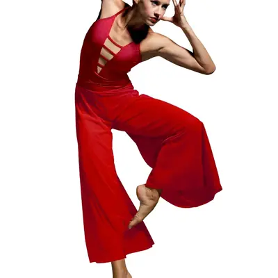 Image de Costume de Danse Moderne 2 Pièces - Justaucorps & Pantalon Large