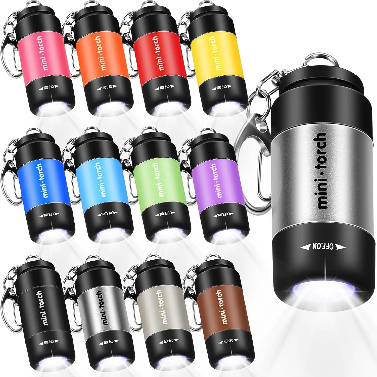 Image of Compact USB Rechargeable Keychain Flashlight – Pocket-Sized LED Torch for Camping, Hiking, Emergency Use with Durable Key Ring