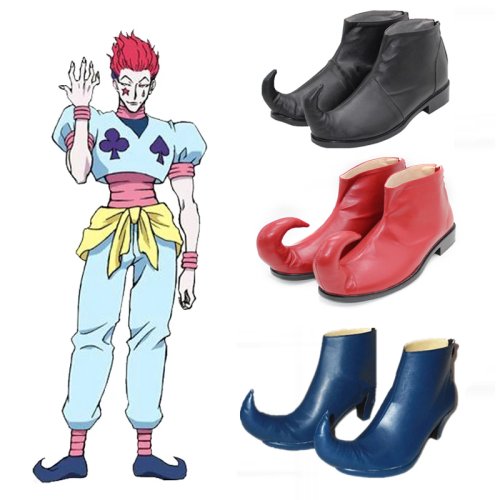 Zdjęcie Buty cosplay Hisoka z anime Hunter x Hunter – oryginalne, wykonane na zamówienie, idealne na Halloween i imprezy tematyczne dla dorosłych mężczyzn